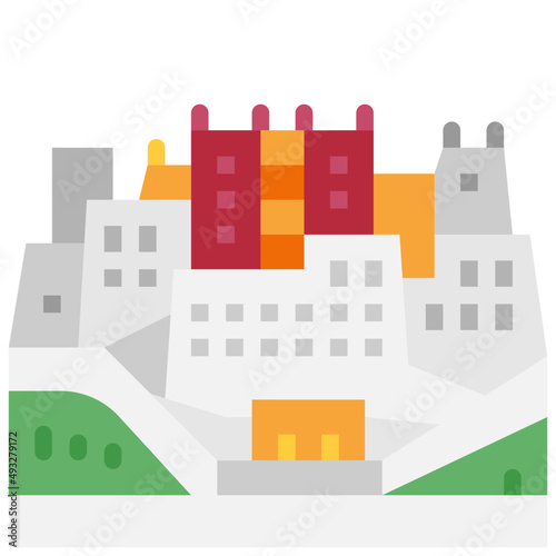 potala palace flat icon