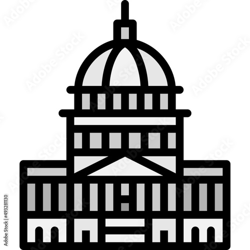 capitol filled outline icon