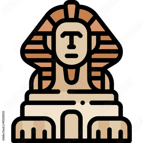 sphinx filled outline icon