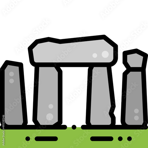stonehenge filled outline icon