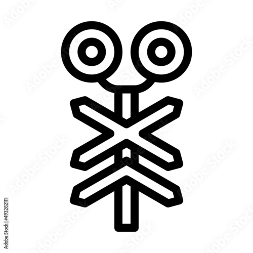 signal road line icon vector. signal road sign. isolated contour symbol black illustration