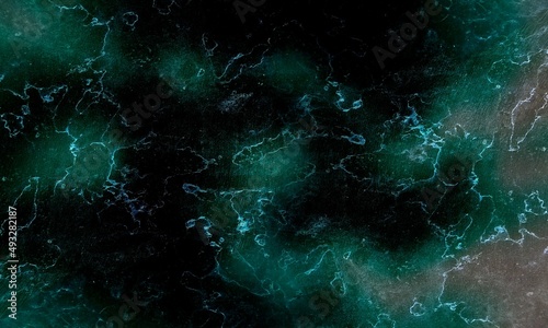 black and green watercolor wash background with fringe bleed and bloom blotches in grainy watercolor paint on paper texture