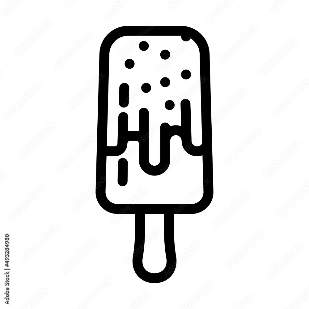 ice cream line icon vector. ice cream sign. isolated contour symbol black illustration ice cream line icon vector. ice cream sign. isolated contour symbol black illustration