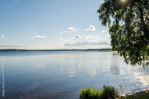 Fototapeta Naklejka Na Ścianę i Meble -  Photo of a lake in summer in sunny weather 