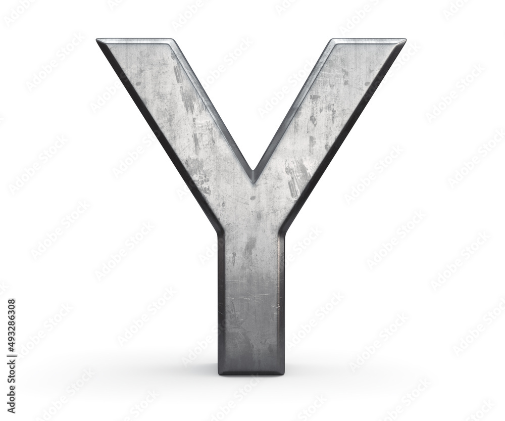 Steel letter Y Steel letter Y
