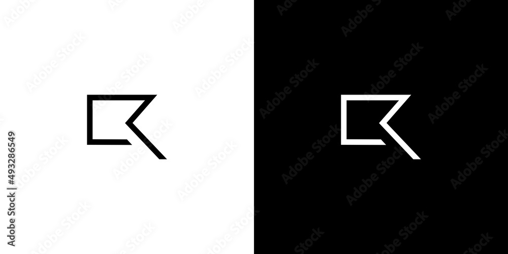 Modern and sophisticated letter CR initials logo design Modern and sophisticated letter CR initials logo design