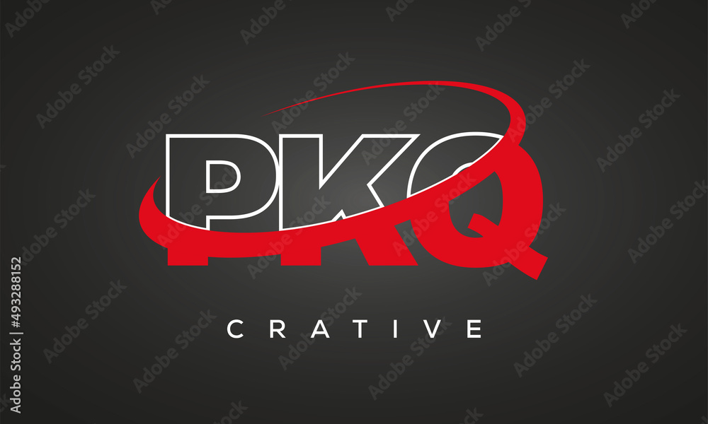 PKQ creative letters logo with 360 symbol vector art template design PKQ creative letters logo with 360 symbol vector art template design