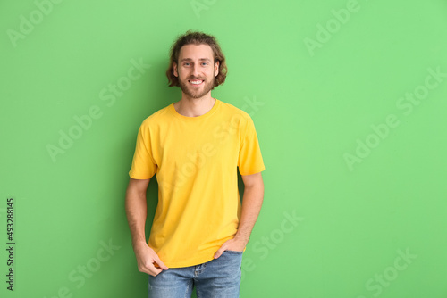 Handsome young man in styli...