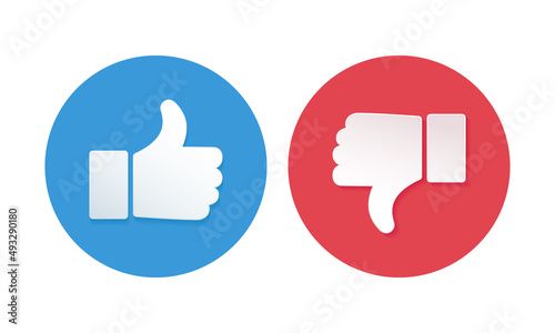 Like and dislike social media icon vector illustration
