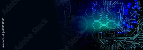 Technology binary web glob background. virtual concept.world network technology communication background.Cogs gears industrial world business background. background integration. technology banner back