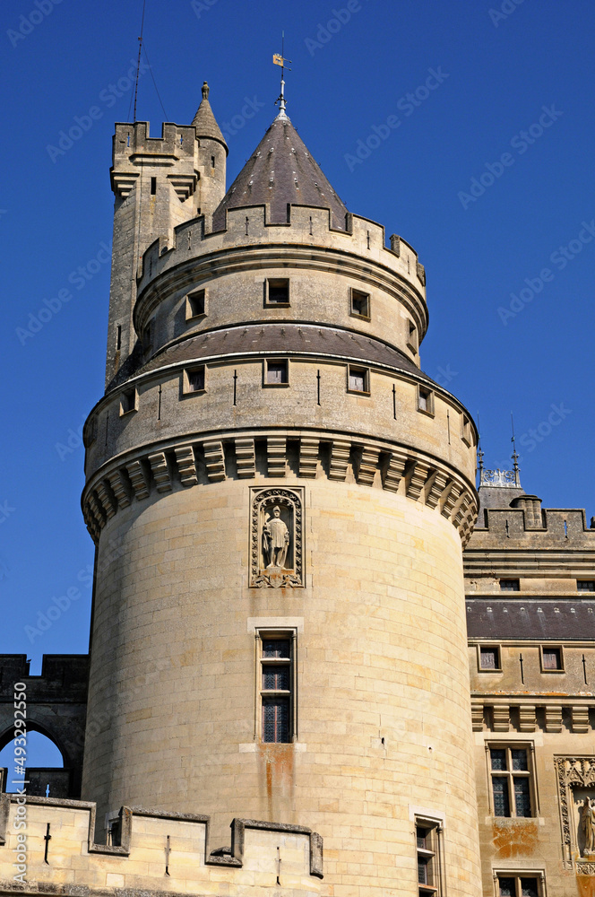 Pierrefonds; France - april 3 2017 : historical castle