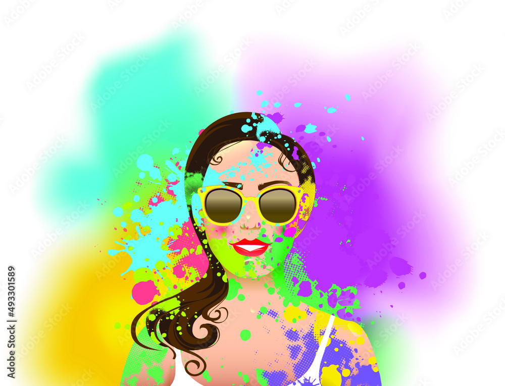 Happy Holi Holiday India poster design. Use it for print or web advertisement creation.