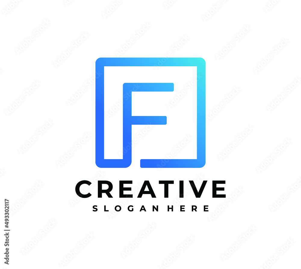 Letter F Square Logo Design Inspiration Letter F Square Logo Design Inspiration