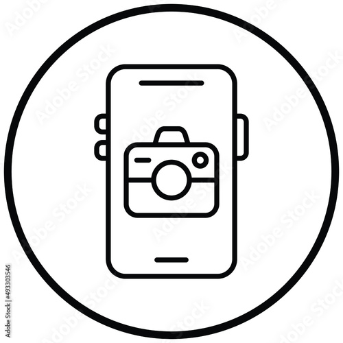 Vector Design Mobile Camera Icon Style