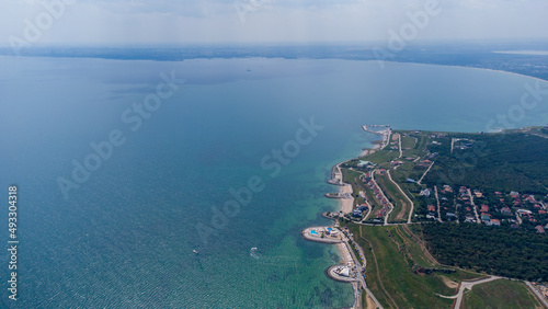 Fototapeta Naklejka Na Ścianę i Meble -  Beautiful coast of the Black Sea. Aerial view. Odessa. Ukraine.