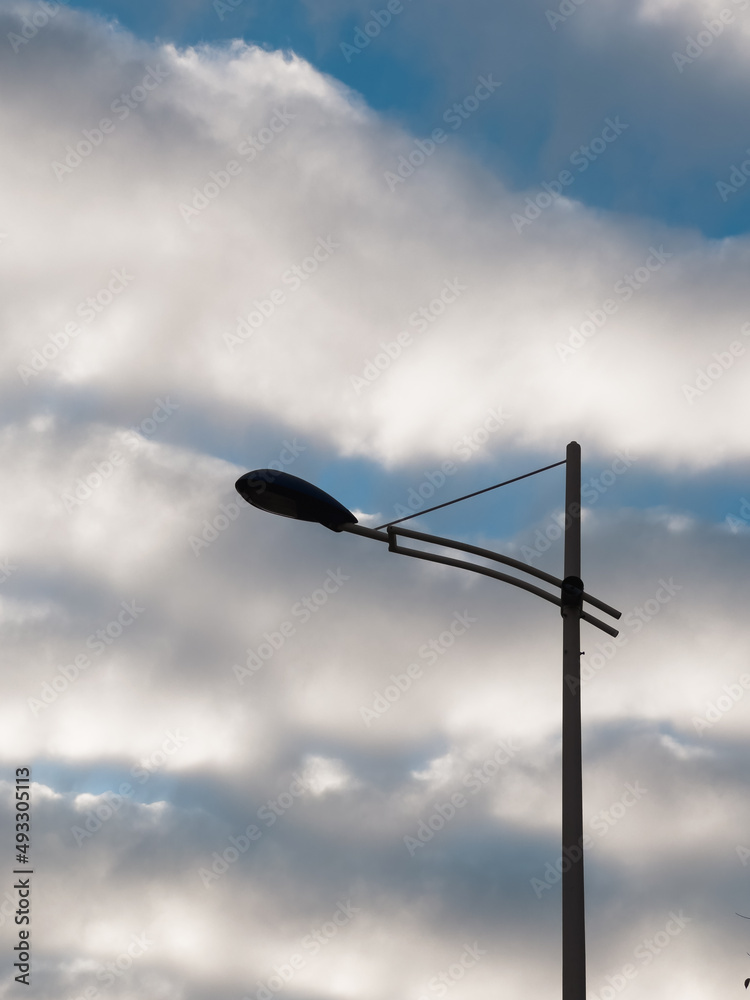 Silhouette of street lamp Silhouette of street lamp