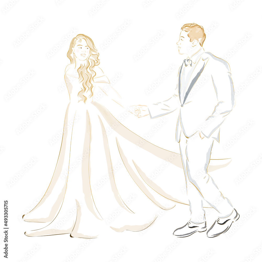 Isolated happy husband and wife characters Vector Isolated happy husband and wife characters Vector