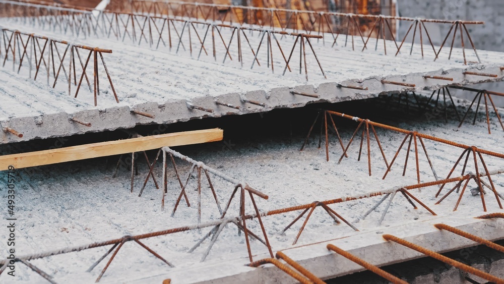Stacked Perfabricated Precast Rebar Reinforced Concrete Ceiling Slabs