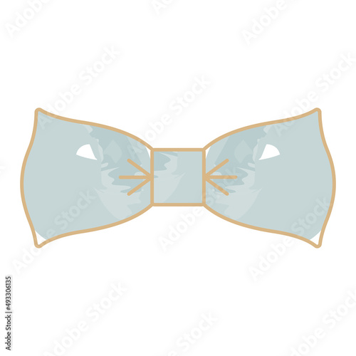 Isolated watercolor sketch of a bowtie Vector
