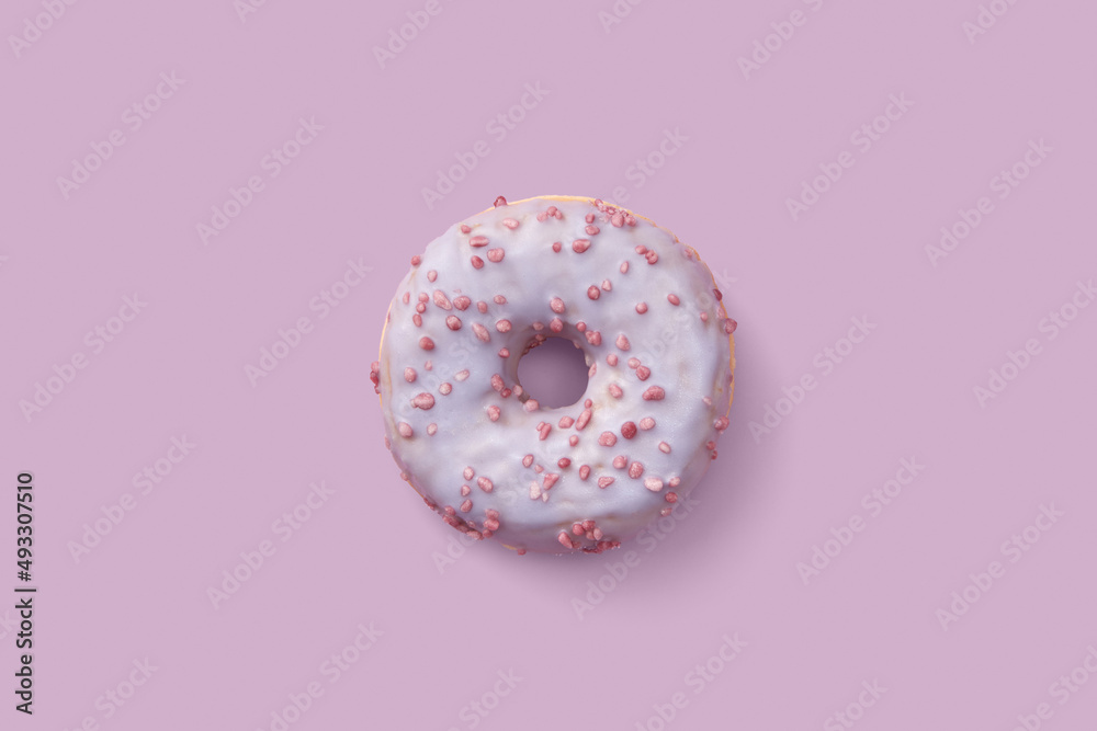 One glazed donut with sprinkles One glazed donut with sprinkles