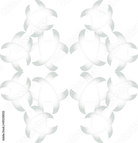 pattern of gray ribbons on a white background