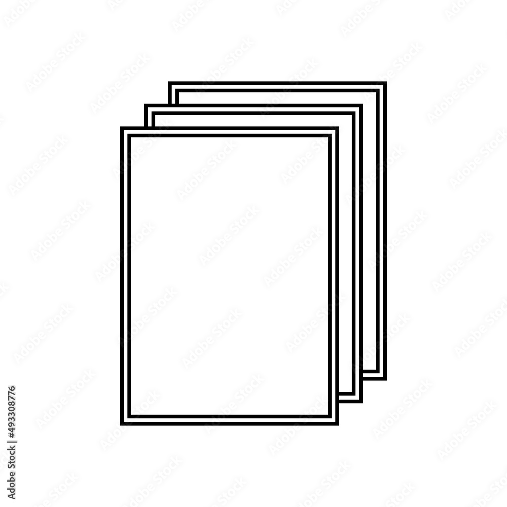 Paper documents icon in line style Paper documents icon in line style