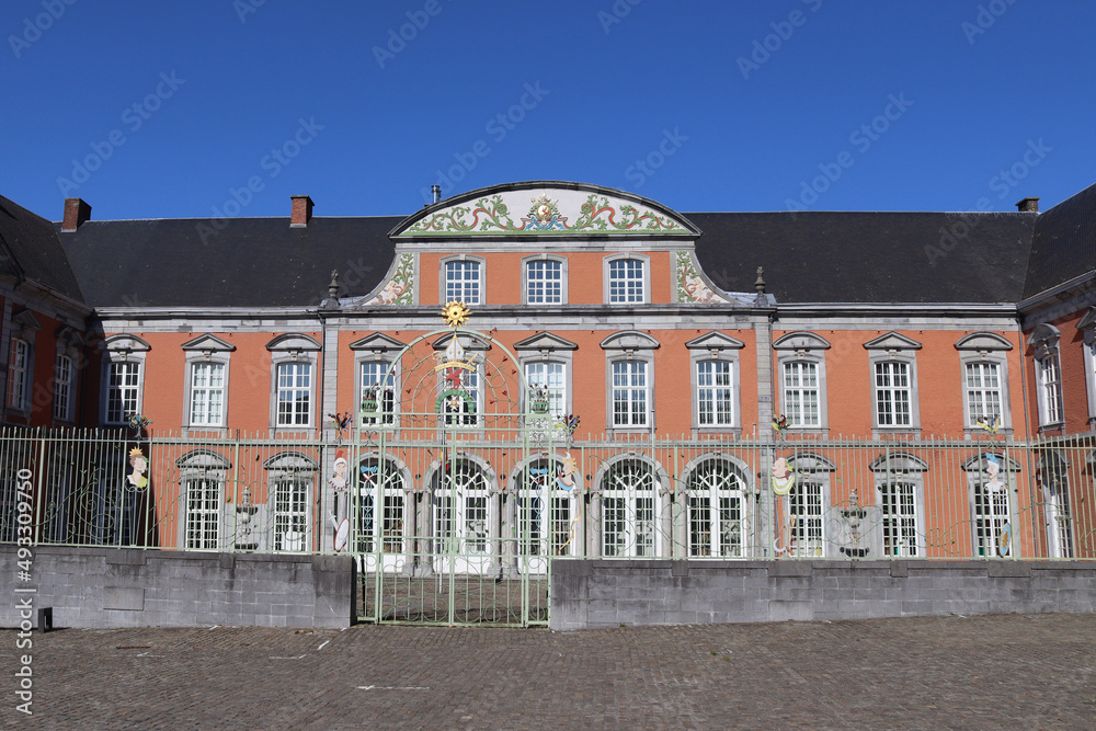The 18th century buildings of the Abbey Palace (Quartier Abbaital), in Sainte Hubert, Ardennes, Belgium. Now a public building owned by the state.