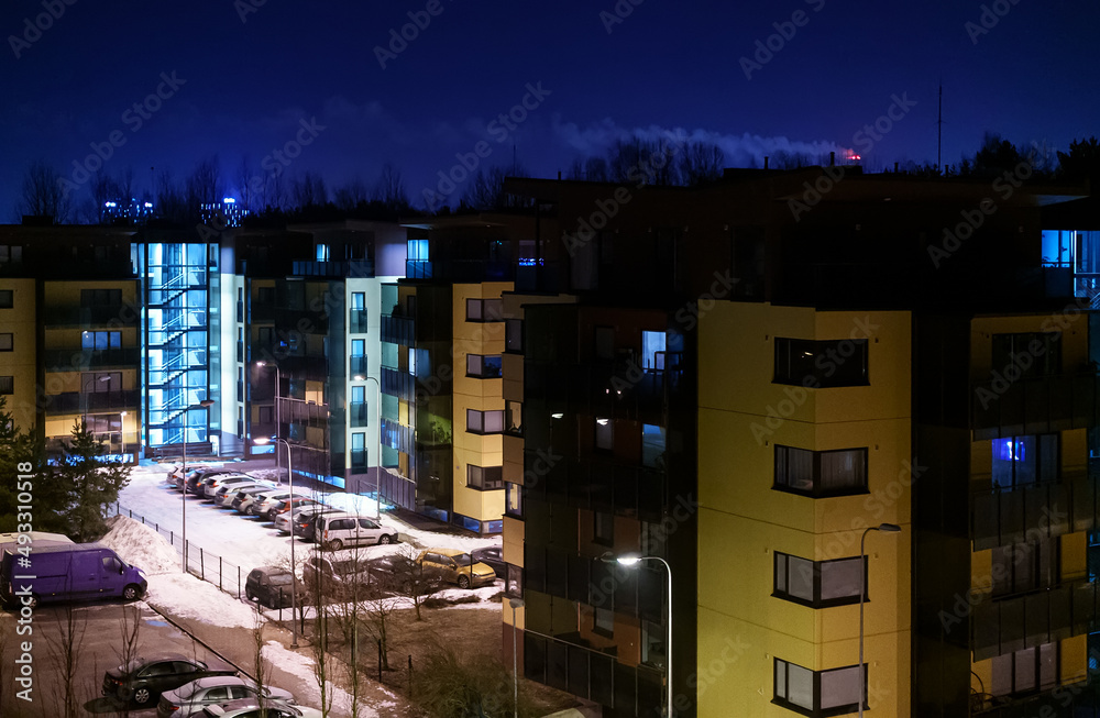 New modern neighborhood in woods in Northern Tallinn.