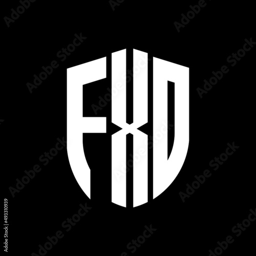 FXO letter logo design. FXO modern letter logo with black background. FXO creative  letter logo. simple and modern letter logo. vector logo modern alphabet font overlap style. Initial letters FXO  photo