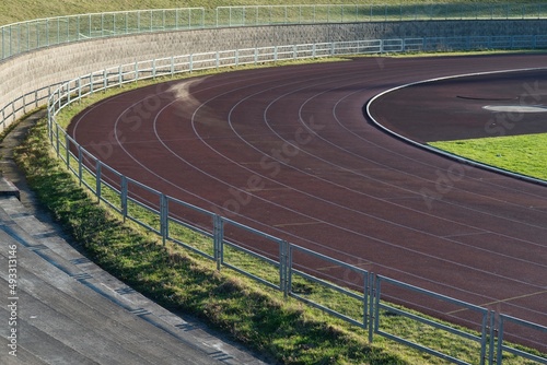 Running track. Sorting. Stadium for athletes.