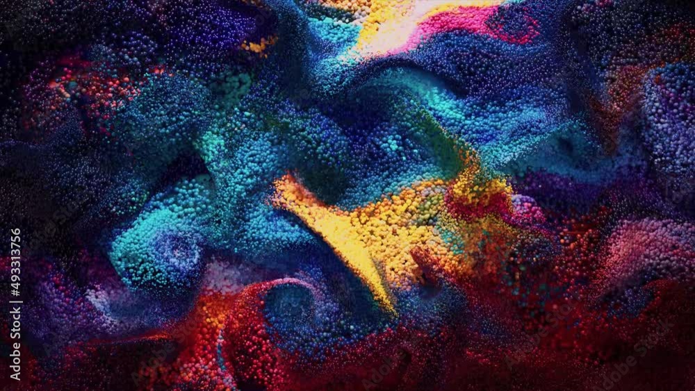 Abstract Motion Background with Waving Colorful Spheres Abstract Motion Background with Waving Colorful Spheres
