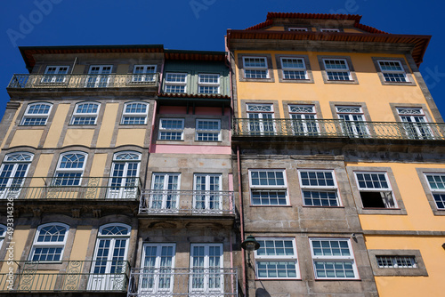 Famous colorful traditional facade in Porto