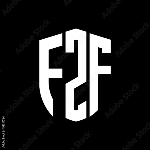 FZF letter logo design. FZF modern letter logo with black background. FZF creative  letter logo. simple and modern letter logo. vector logo modern alphabet font overlap style. Initial letters FZF  photo