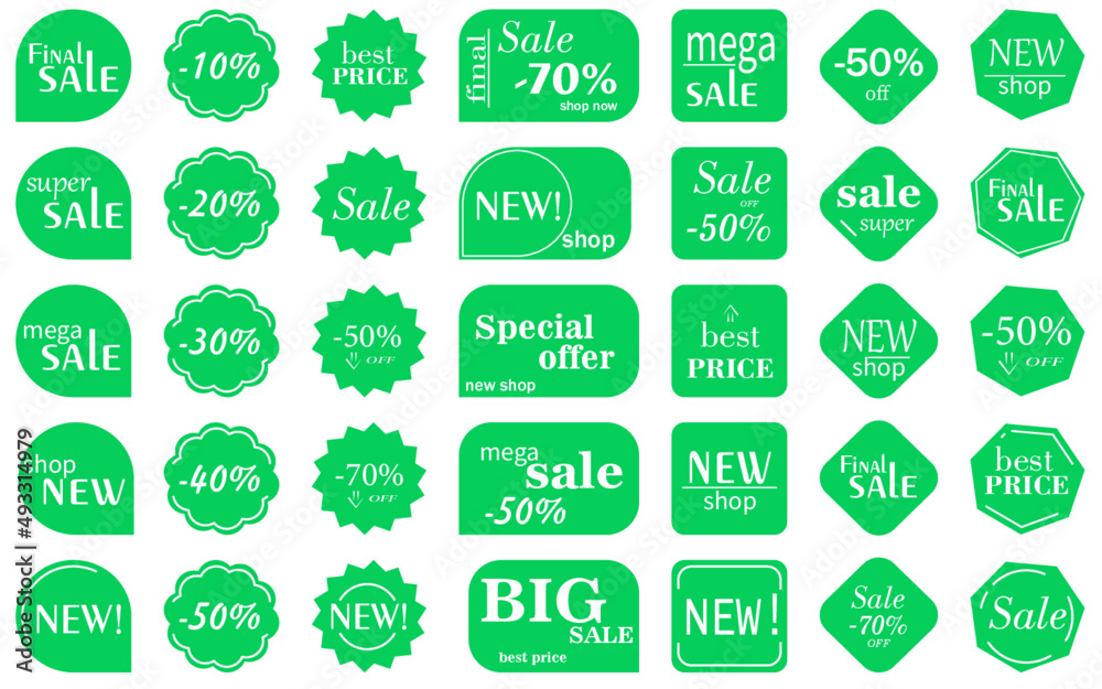 set of discount labels sale best offer vector stickers. set of discount labels sale best offer vector stickers.