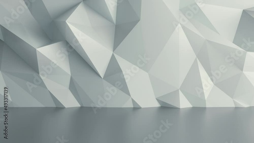 Abstract White Background Random Motion, 3d Loopable Animation 4k