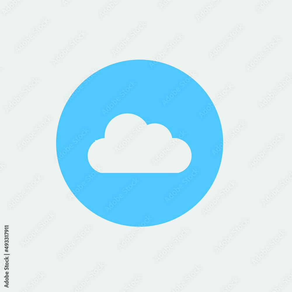 Cloud vector icon illustration sign Cloud vector icon illustration sign