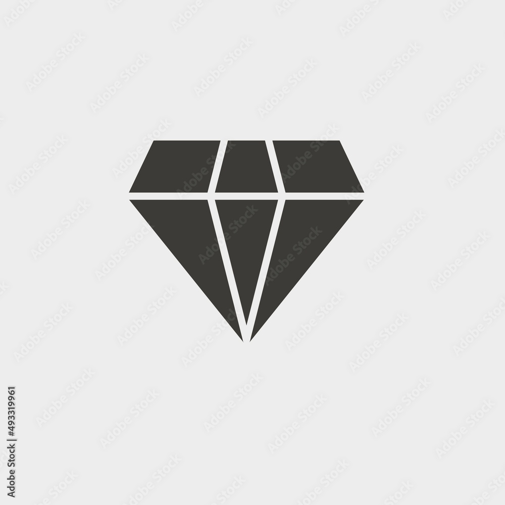 Diamond vector icon illustration sign Diamond vector icon illustration sign