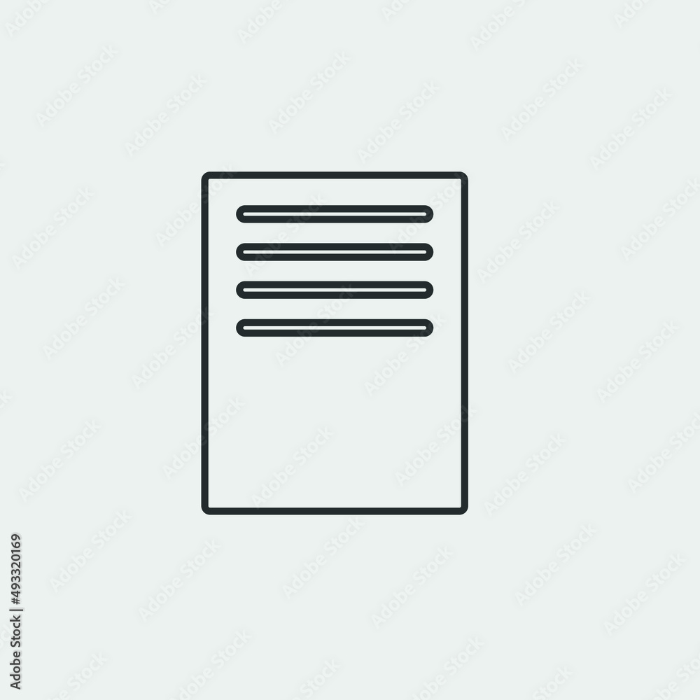 Document vector icon illustration sign Document vector icon illustration sign