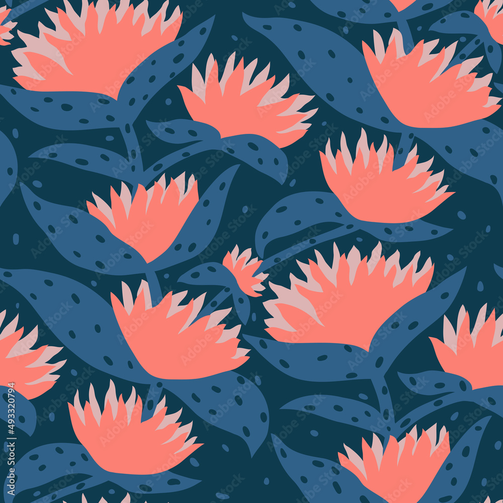 Naklejka premium Floral seamless pattern