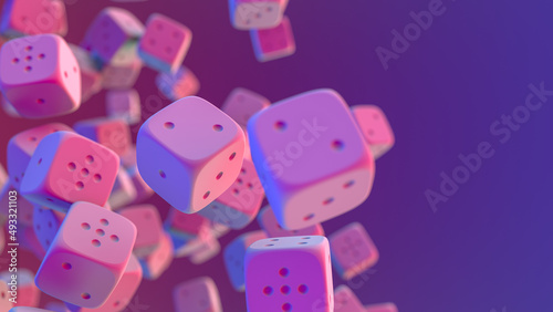 Floating dice photo