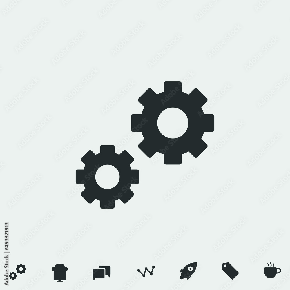 Gear_settings vector icon illustration sign Gear_settings vector icon illustration sign
