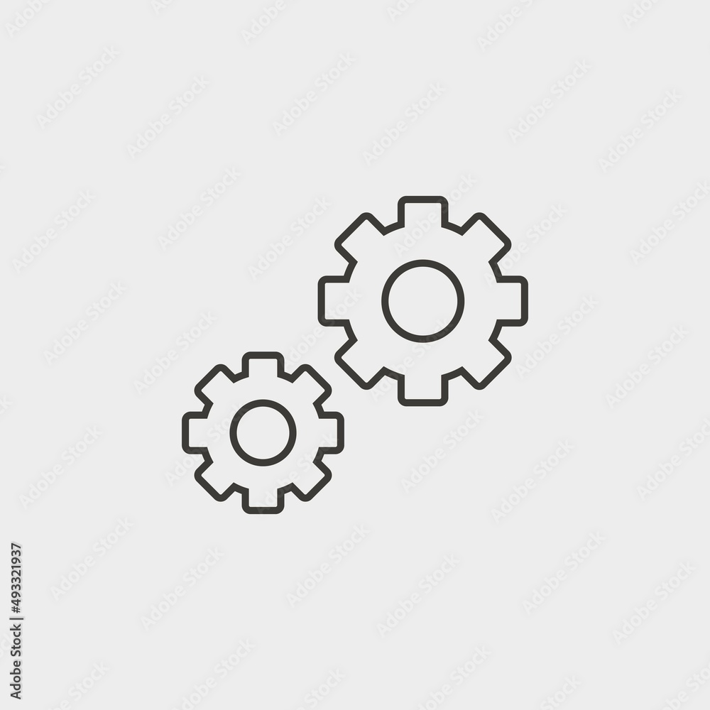 Gear_settings vector icon illustration sign Gear_settings vector icon illustration sign