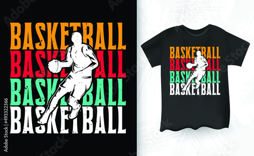 Basketball Saying Funny Retro Vintage T-shirt Design