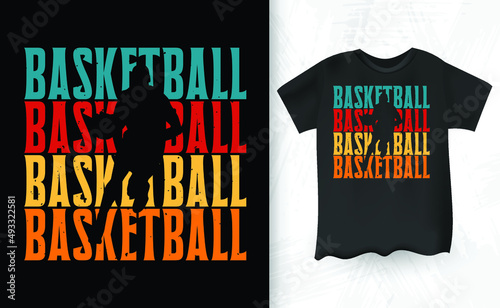 Funny Basketball Saying  Retro Vintage T-shirt Design