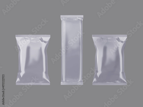 Plastic package template bag food
3d render