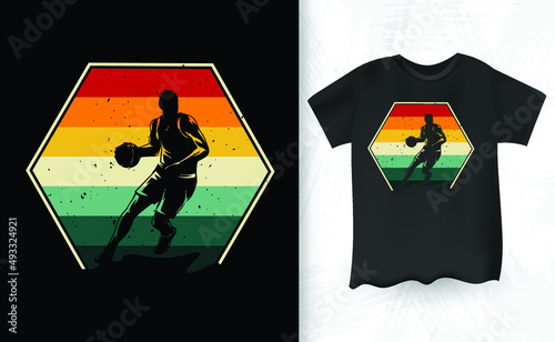  Basketball Funny Retro Vintage T-shirt Design