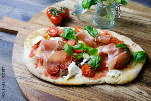 Pinsa romana with parma ham
