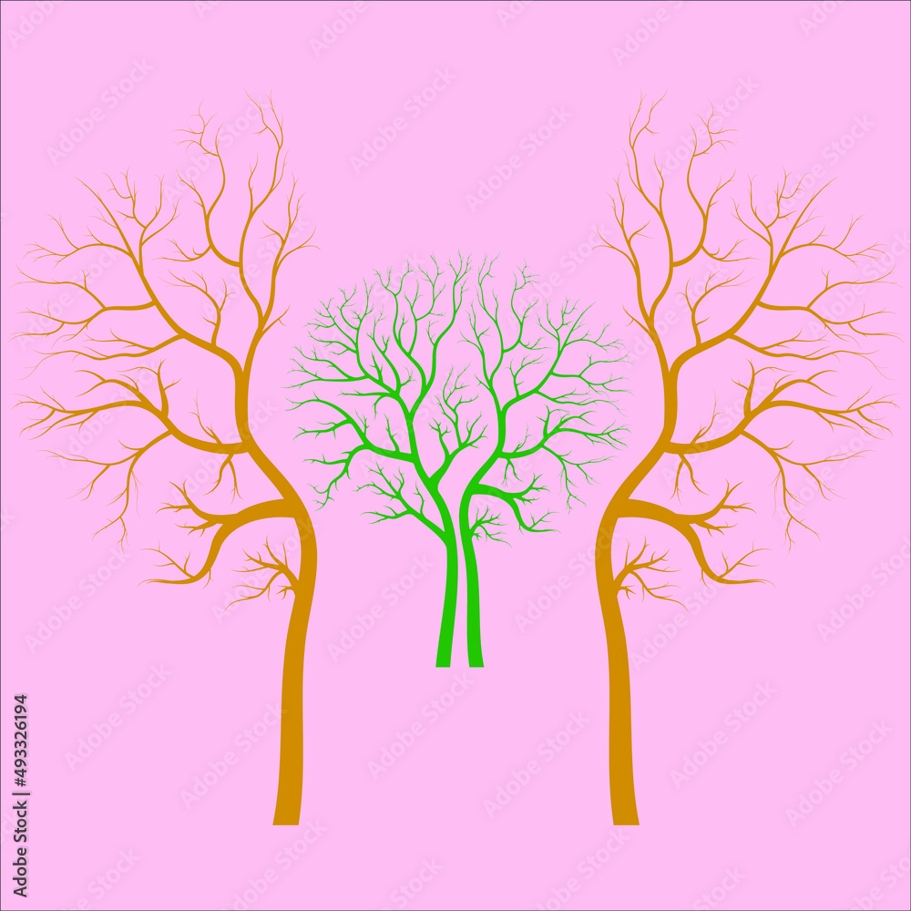 Obraz premium season love heart tree flowers