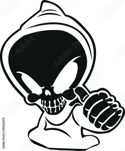 Black and White Tattoo Design. 