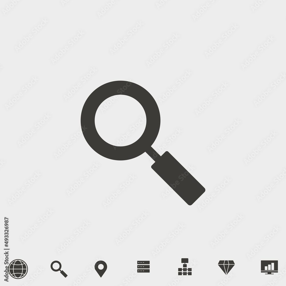 Search_glass vector icon illustration sign Search_glass vector icon illustration sign